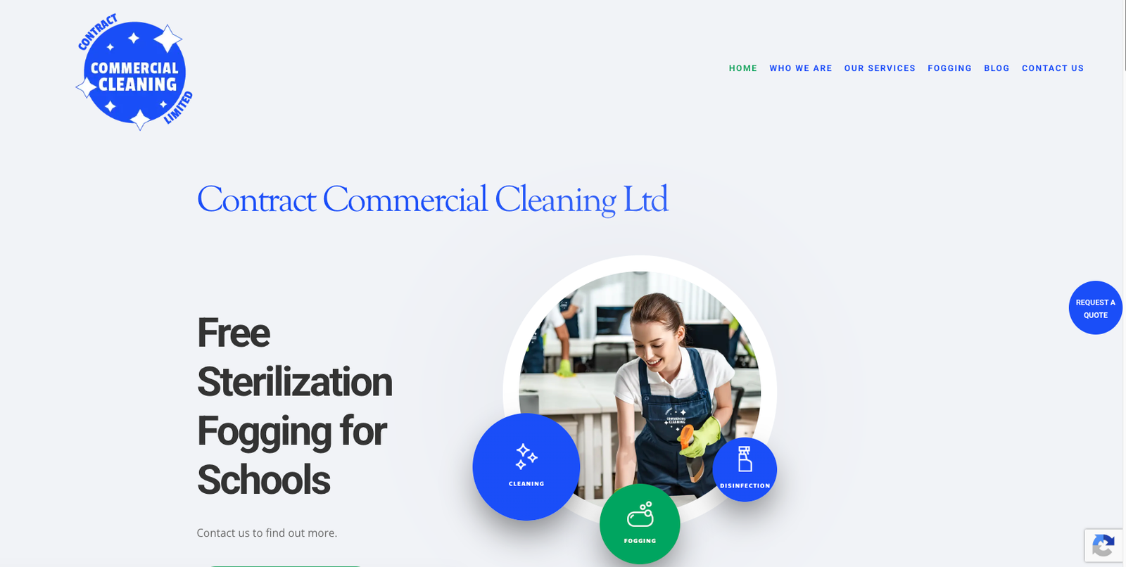 Portada del sitio de Contract Commercial Cleaning